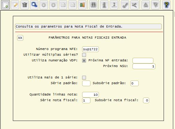 Como parametrizar a numeração da NF-e para as notas de entrada? Deverá ser parametrizado nos programas SUP7670 e VDP0741 as séries utilizadas de acordo com a situação em que a empresa se enquadra.