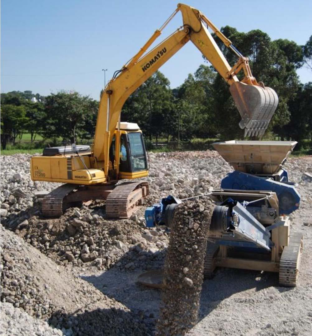 5. Imagens Processamento de material Canteiro de obra