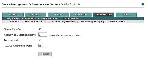 1. Permita a autenticação VPN no server NAC WLC é definido como o concentrador VPN na ferramenta NAC. 2.