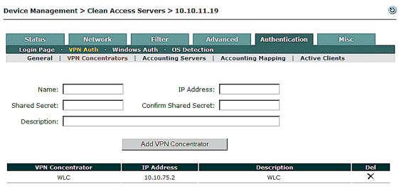 4. Para o mapeamento do papel, adicionar o Authentication Server novo com tipo sso do vpn sob o gerenciamento de usuário > os