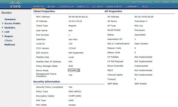 Verificação de único Sinal-no server NAC com WLC Sob o AUTH VPN, vá à