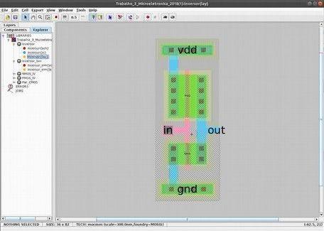 Faça o projeto do esquemático e do leiaute utilizando o software Electric.