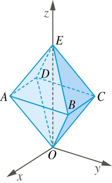 Sabe-se que:. os vértices O e E pertecem ao eio Oz;. o plao BCE é defiido pela equação y + z = 0 ;, y, z = 3,0,3 + k 0,,0 ; k R.. a reta AB é defiida pela equação.. Determia as coordeadas do poto B.