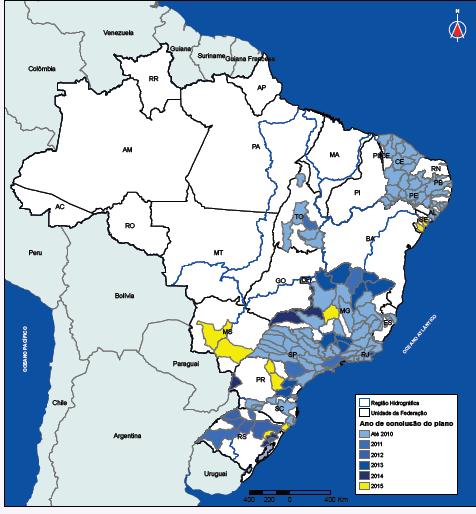 Planos de BH Situação dos planos de bacias de rios estaduais em dezembro de 2015 Rio Grande do Sul planos da bacia hidrográfica do rio Caí e da bacia hidrográfica