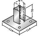 hole post base Internal post base External post