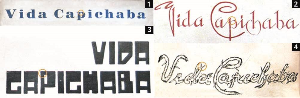 Assim como os logotipos formados por tipografia, muitos letreiramentos também foram repetidos ao longo das edições, revelando um total de 80 modelos dentre os 202 identificados.