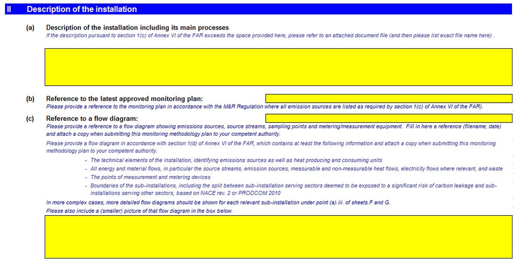 2. Formulário MMP Formulário MMP Folha C Descrição da instalação ou designação do documento em anexo com