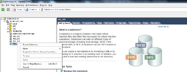 Se você é incerto sobre que datastore a verificar, encontre o VM na pergunta, selecione o VM,