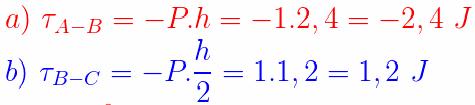 O ponto C encontra-se a uma altura h/2 do solo. a) Calcule o trabalho realizado pelo peso da esfera no deslocamento de A até B.