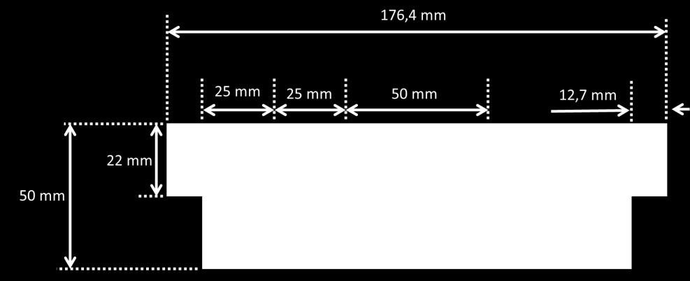 A sessão reta do trilho na simulação foi feito de acordo com as dimensões utilizadas no projeto do Maglev Cobra e são mostradas na Figura 5.