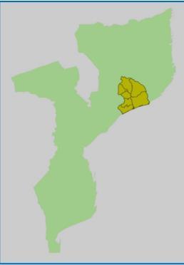 Contextualização Área Total: 3,8 milhões de hectares (7 Distritos) dos quais 59% coberta por florestas; População: 1,2 milhões (846.