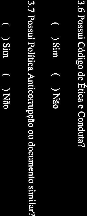 3 Informe sueintamente as principais áreas onde a pessoajurídica atua: 3.4 Enquadra-se como Matriz? 3.5 Possui filial?