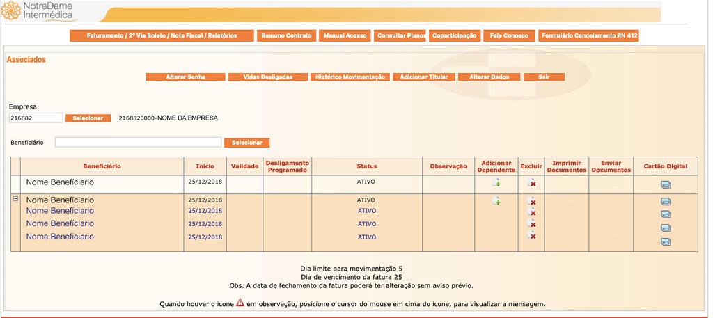 8 PÁGINA PRINCIPAL 1. 2. 3. 4. 5. 6. 7. 8. 9. 10. 11. 12. 13. 14. Fique atento a essas informações, pois são suas datas de limite para movimentação e vencimento.