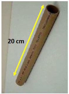 Fig. 5 Apoios: tubo de PVC para instalação de água fria de ½ 20 cm de comprimento - e Eixo central: barra de aço com diâmetro de 12,5 mm e comprimento função da largura do centro.