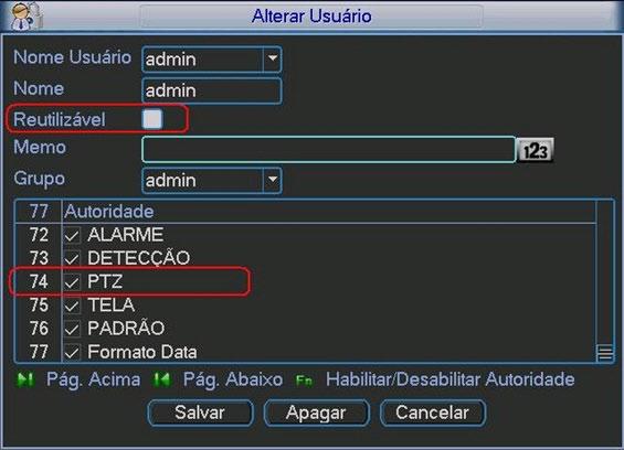 Qualidade: selecione o Bit Rate Tipo Variável para habilitar esta função, há seis níveis variando de 1 a 6. O nível 6 corresponde a qualidade máxima da imagem.