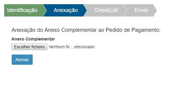 O utilizador é encaminhado para a página geral de criação de Pedidos de Pagamento, onde é apresentada uma breve descrição dos passos que irão constar do processo.