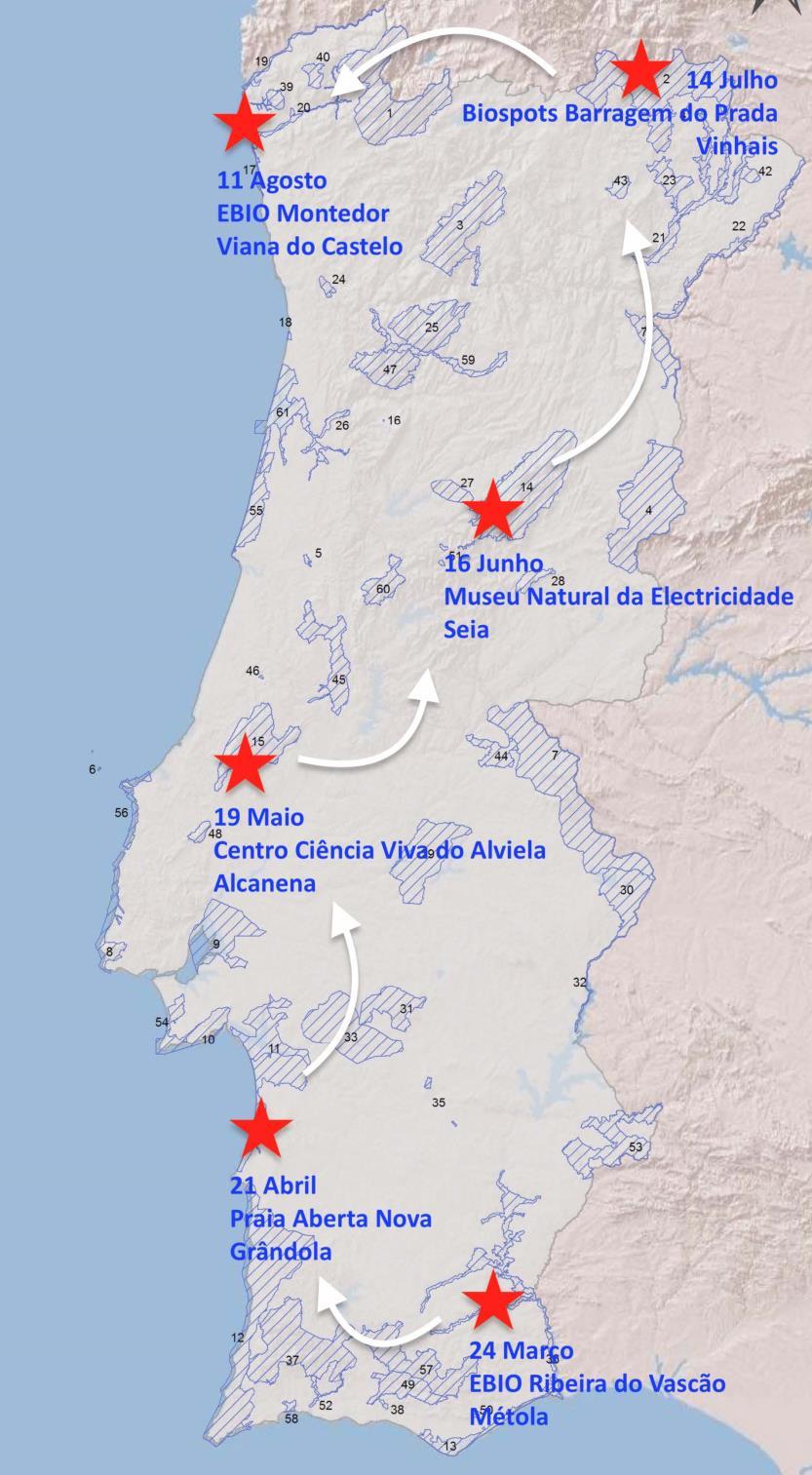 Figura 1 Localização e calendário das