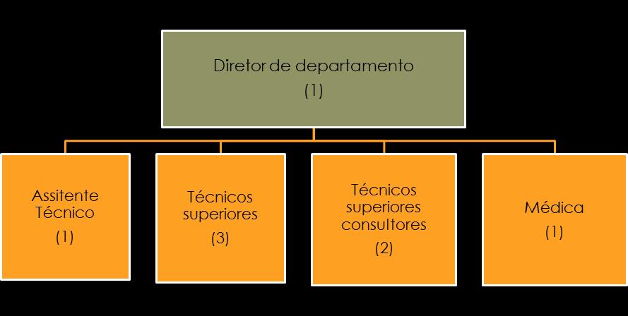 Orgânica interna O organograma da figura seguinte mostra a organização funcional do departamento, nomeadamente uma Unidade Regional de Gestão de Acesso e as duas equipas técnicas de contratualização,