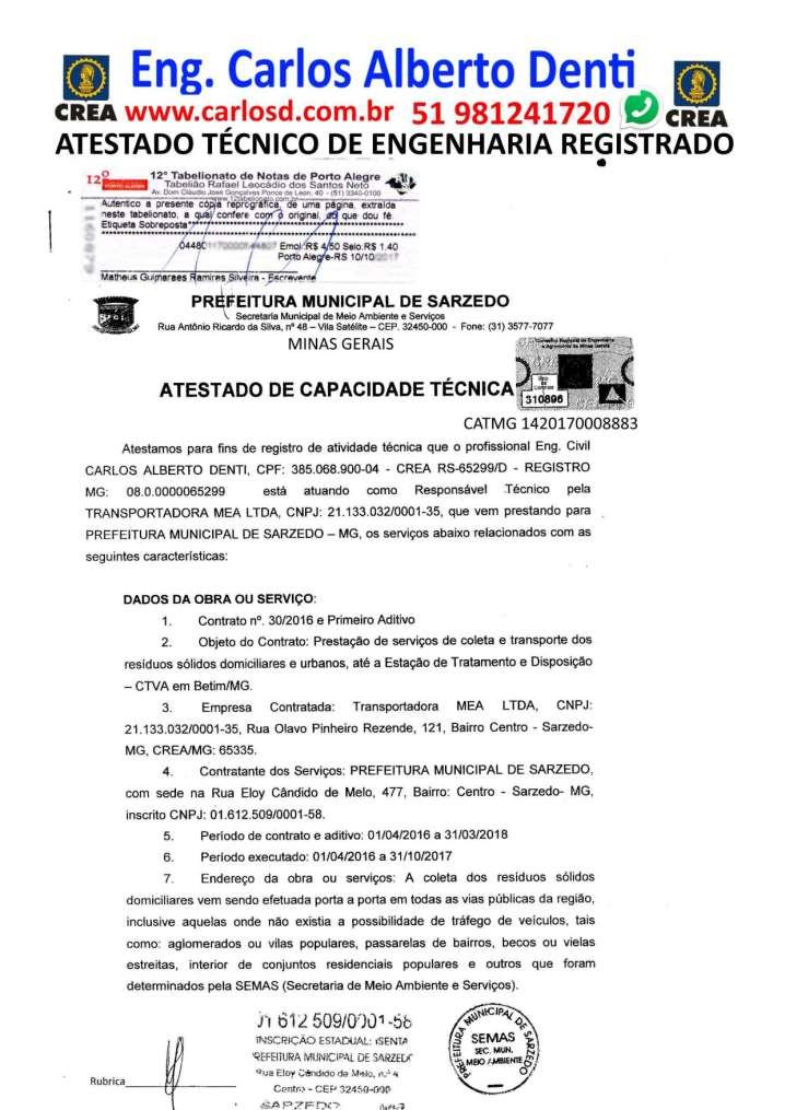 ENGENHEIRO COM ACERVO E ATESTADOS RESPONSABILIDADE E CAPACIDADE TÉCNICA LIMPEZA URBANA MANUTENÇÃO PREDIAL E OBRAS PARA LICITAÇÕES- Página 10 de 122 CURRICULO DE ENGENHEIRO COM ACERVO TECNICO E