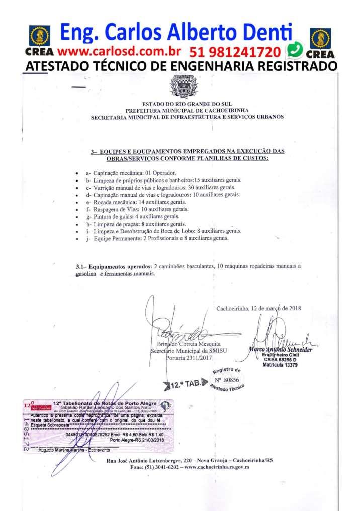 ENGENHEIRO COM ACERVO E ATESTADOS RESPONSABILIDADE E CAPACIDADE TÉCNICA LIMPEZA URBANA MANUTENÇÃO PREDIAL E OBRAS PARA LICITAÇÕES- Página 18 de 122 CURRICULO DE ENGENHEIRO COM ACERVO TECNICO E