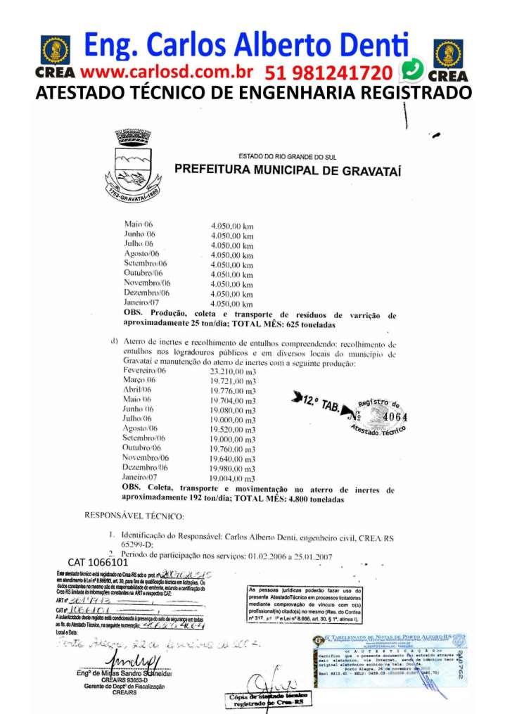 ENGENHEIRO COM ACERVO E ATESTADOS RESPONSABILIDADE E CAPACIDADE TÉCNICA LIMPEZA URBANA MANUTENÇÃO PREDIAL E OBRAS PARA LICITAÇÕES- Página 47 de 122 CURRICULO DE ENGENHEIRO COM ACERVO TECNICO E