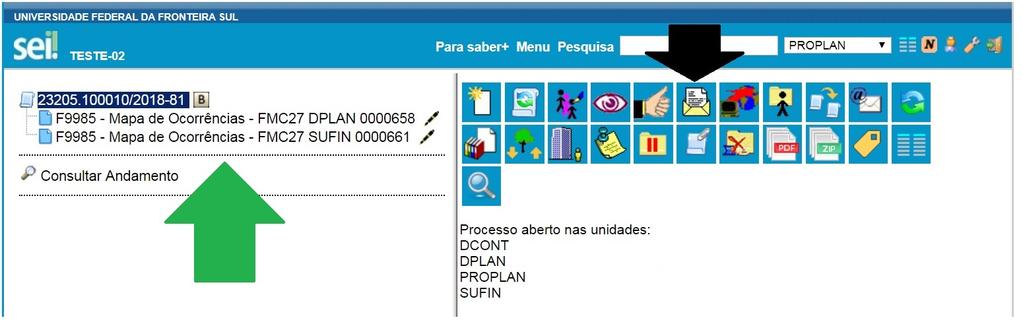 18º PASSO UNIDADE SUPERIOR Conferir se todos os Mapas de Ocorrência já foram incluídos no processo. 18.