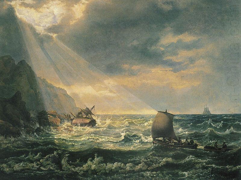 Quadro: Grotto by the Bay of Naples Autor: Johan Christian Dahl (1788 1857) Data: 1821 Neste quadro a luz tem um papel importantíssimo de destaque para a embarcação:
