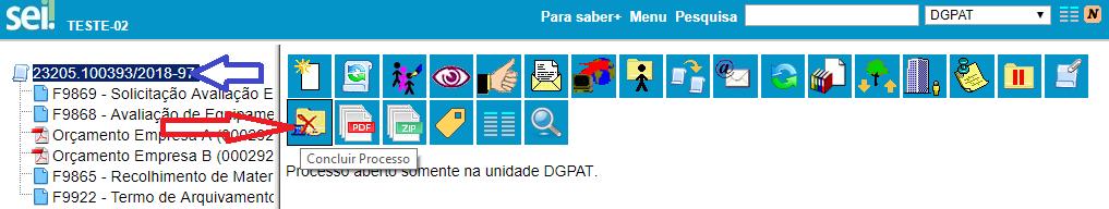 Após, clique na opção: F9922 Avaliação de Equipamentos de TI(seta verde). 8.7.3. Ao solicitar os dados para criar o documento, informar os dados necessários na tela de Gerar Documento.