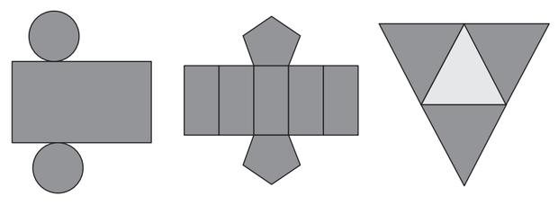 15. A planificação de um sólido geométrico é uma figura geométrica plana obtida a partir da superfície do sólido em questão.