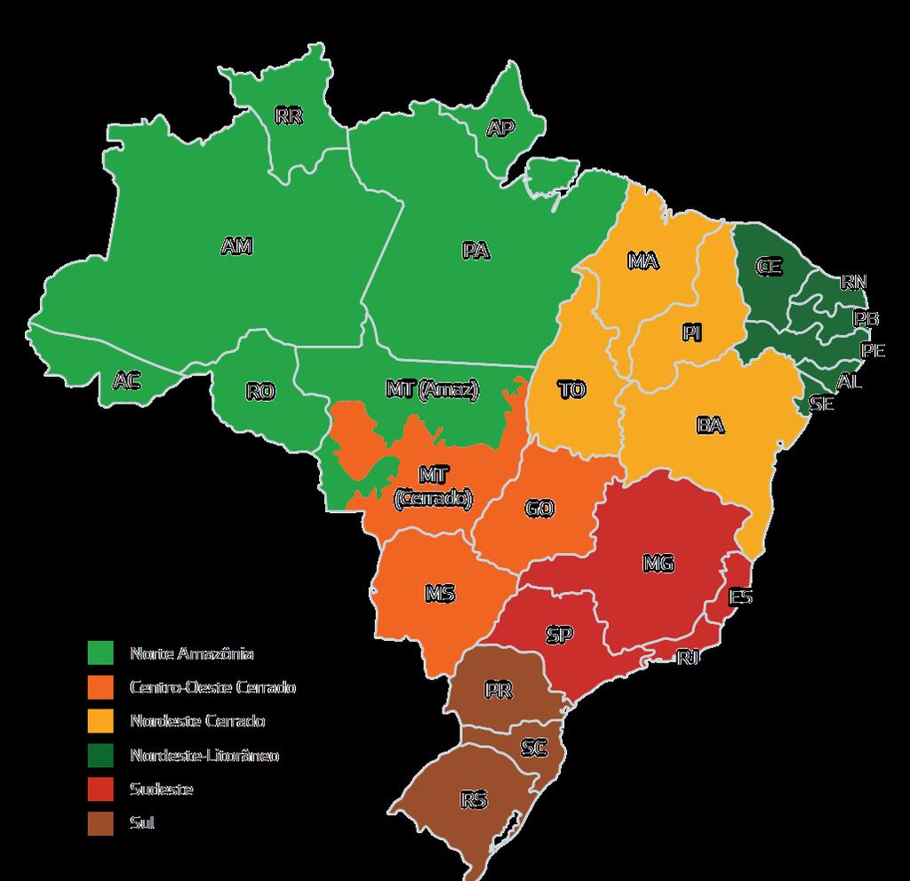 Estimativa de quebra na produtividade agrícola VARIAÇÃO DA PRODUTIVIDADE ENTRE O CENÁRIO REFERÊNCIA EM 2030 Sul