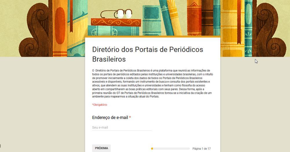 Formulário de Coleta Coleta dos Dados sobre os Portais Brasileiros.