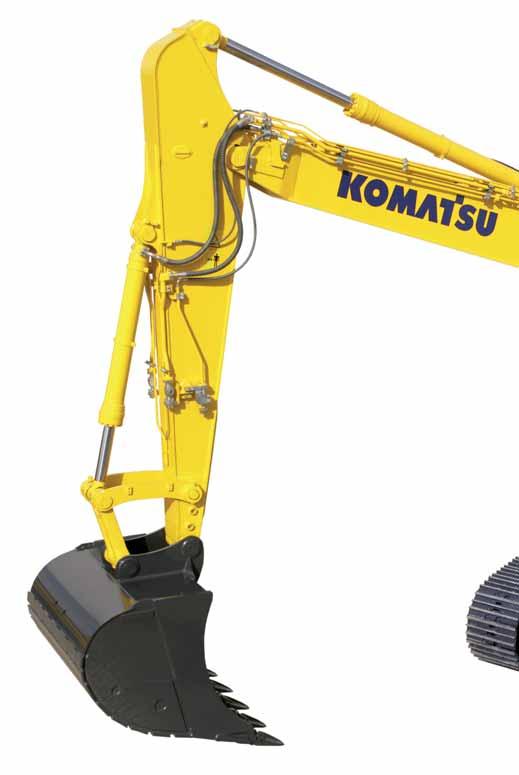 Num relance A nova geração de escavadoras Komatsu, com motores que satisfazem a norma EU Stage IIIB/EPA Tier 4 interim, mantem a tradição de alta qualidade com total apoio ao cliente, renovando o seu