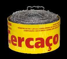 O Arae Farpado Cercaço possui altíssia resistência à ruptura, farpas cortantes e regulares que garante ua cerca perfeita.