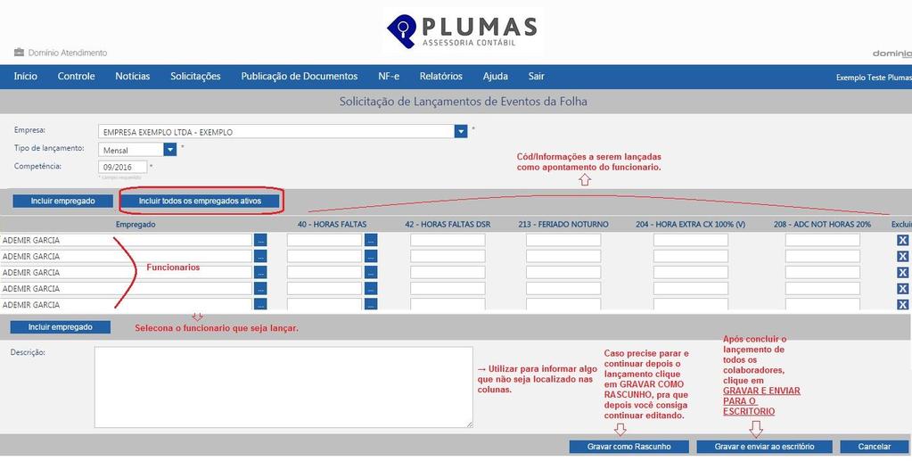 P á g i n a 33 Incluindo todos os funcionários.