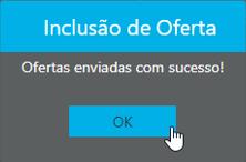 Inclusão de ofertas