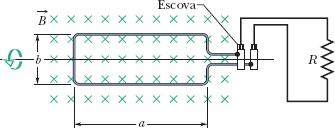 eletromotriz induzida na espira? 10 A Fig. 30-39 mostra uma espira formada por um par de semicircunferências de 3,7 cm de raio situadas em planos mutuamente perpendiculares.