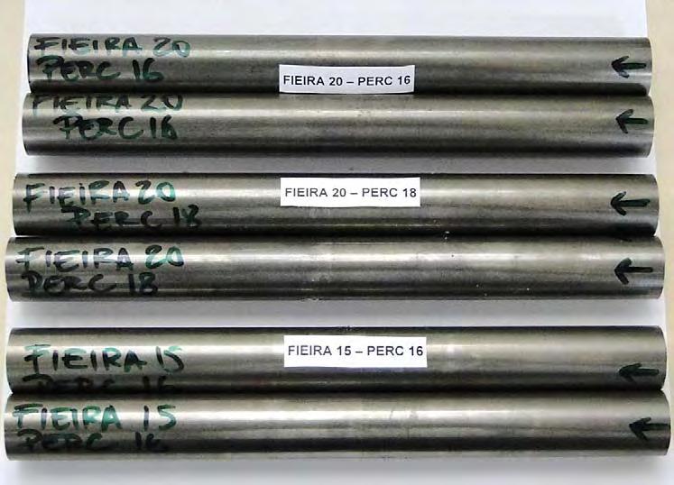 processo de PERC, as barras foram novamente cortadas com 2 mm de comprimento utilizando-se uma serra fita após a etapa 4 (Figura 1).