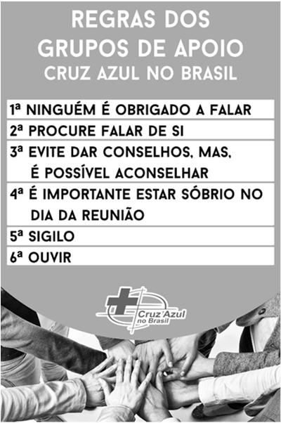 As 6 Regras dos Grupos Cruz Azul no Brasil As 6 Regras dos Grupos Cruz Azul no Brasil A Cruz Azul no Brasil entende ser importante, e incentiva, o uso das 6 REGRAS em todo início de uma
