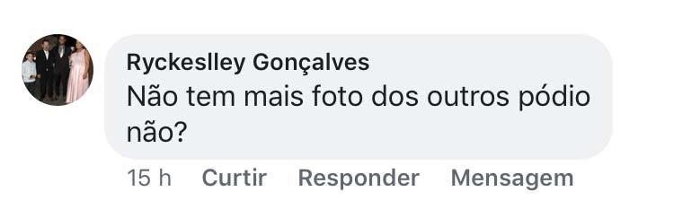 1.2 COMENTÁRIOS NA INTERNET DIVULGAÇÃO: Recebemos alguns comentários nas redes sociais relacionados à falta de imagens durante o evento.