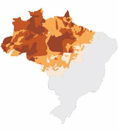 No Brasil, onde a transmissão da malária não é completamente estável, de acordo com a incidência parasitária anual (IPA) costuma-se classificar as áreas endêmicas como de alto risco (IPA>50/1.000 hab.