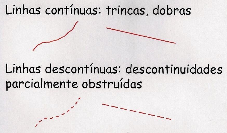 parcialmente obstruídas; Áreas arredondadas: porosidades,