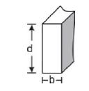2. A resistência das vigas de dado comprimento é diretamente proporcional à largura (b) e ao quadrado da altura (d), conforme a figura.