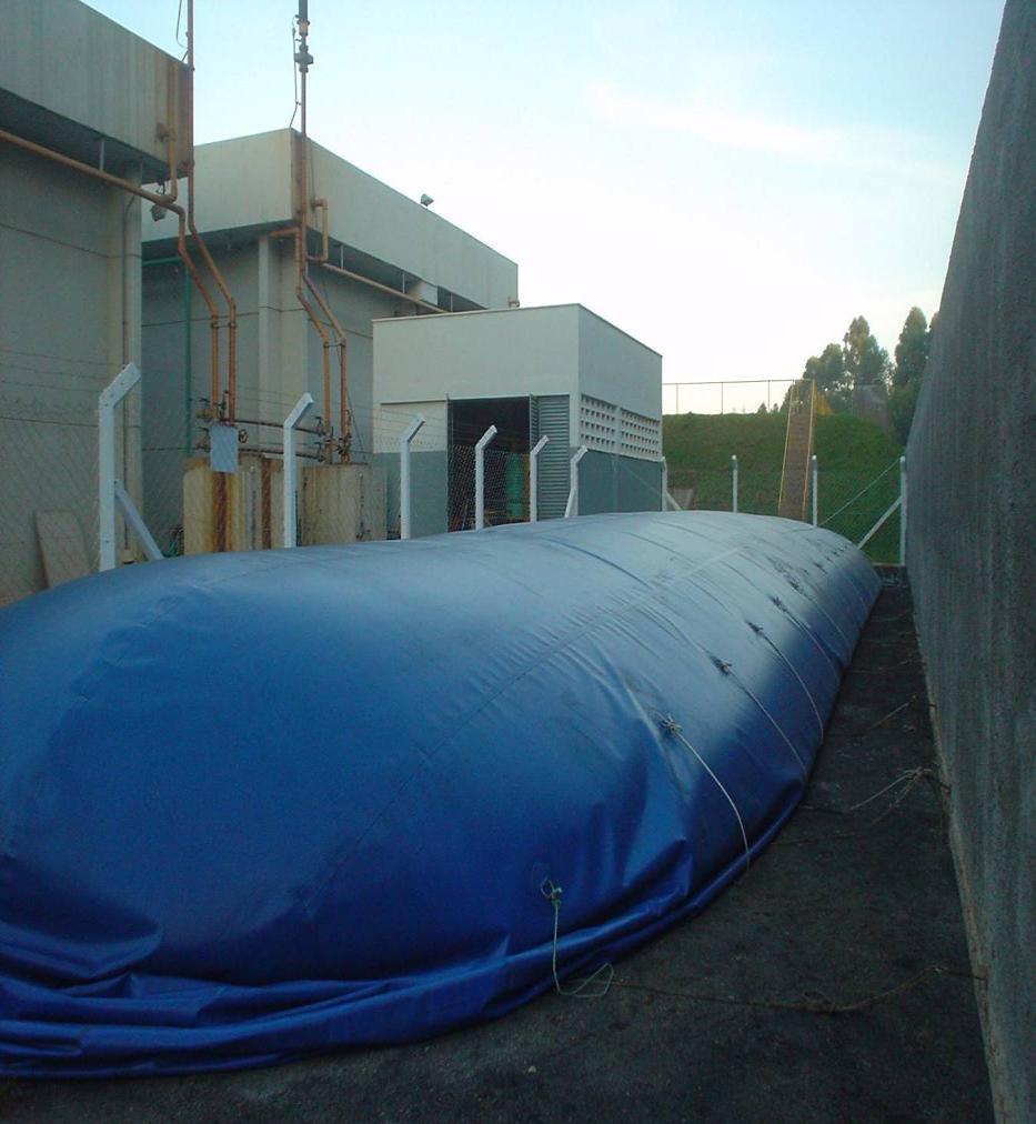 Sistema de Armazenamento do biogás Balão de