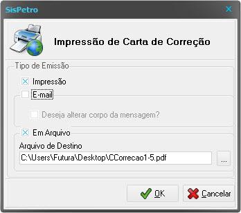 Para utilizar esse serviço veja mais em Configuração de Conta de E-mail Deseja alterar corpo da Mensagem?