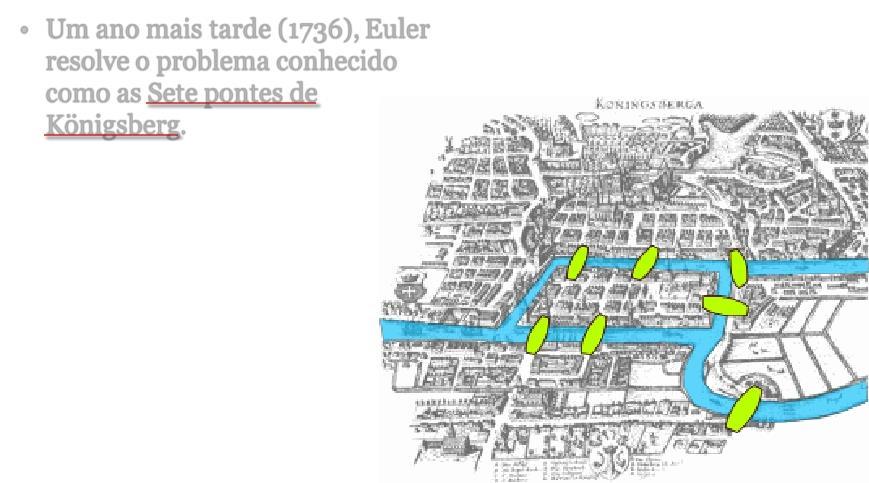 Leonhard Euler Problema: É possível que uma pessoa faça um percurso na cidade de tal