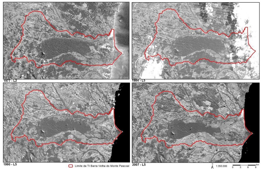 Figura 4. Cartograma com série temporal Landsat 2 e 5.