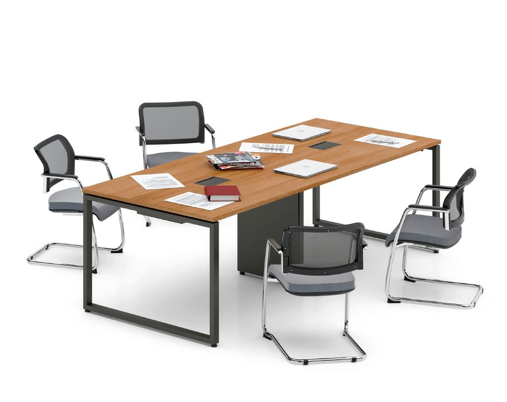 Linha Fit - Reunião As mesas de reunião FIT têm um design elegante e minimalista.
