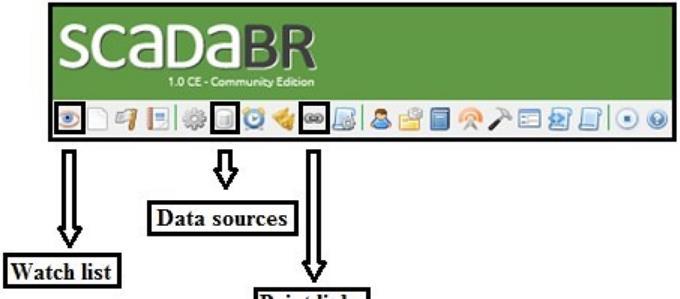 Criação do Data Source e seu(s) respectivo(s) Data Point(s) para aquisição de dados Primeiramente é necessário fazer com que o SCADABRidentifique o elemento com o qual