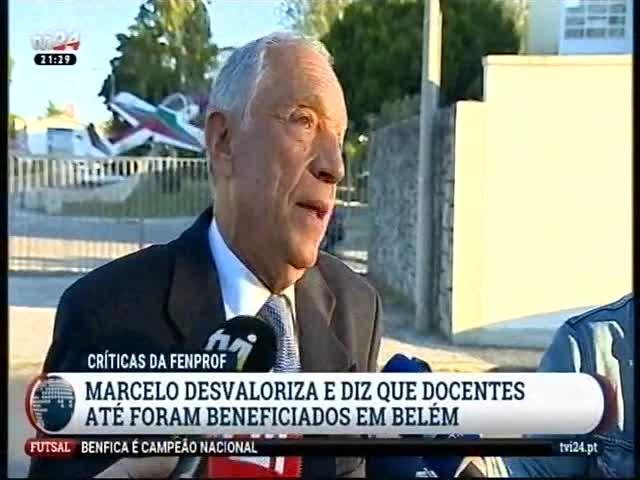 Marcelo Rebelo de Sousa desvaloriza as críticas da FENPROF.