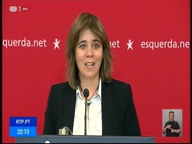 Comentários de Catarina Martins, coordenadora do Bloco de Esquerda.